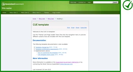 Example of template with 3 column layout