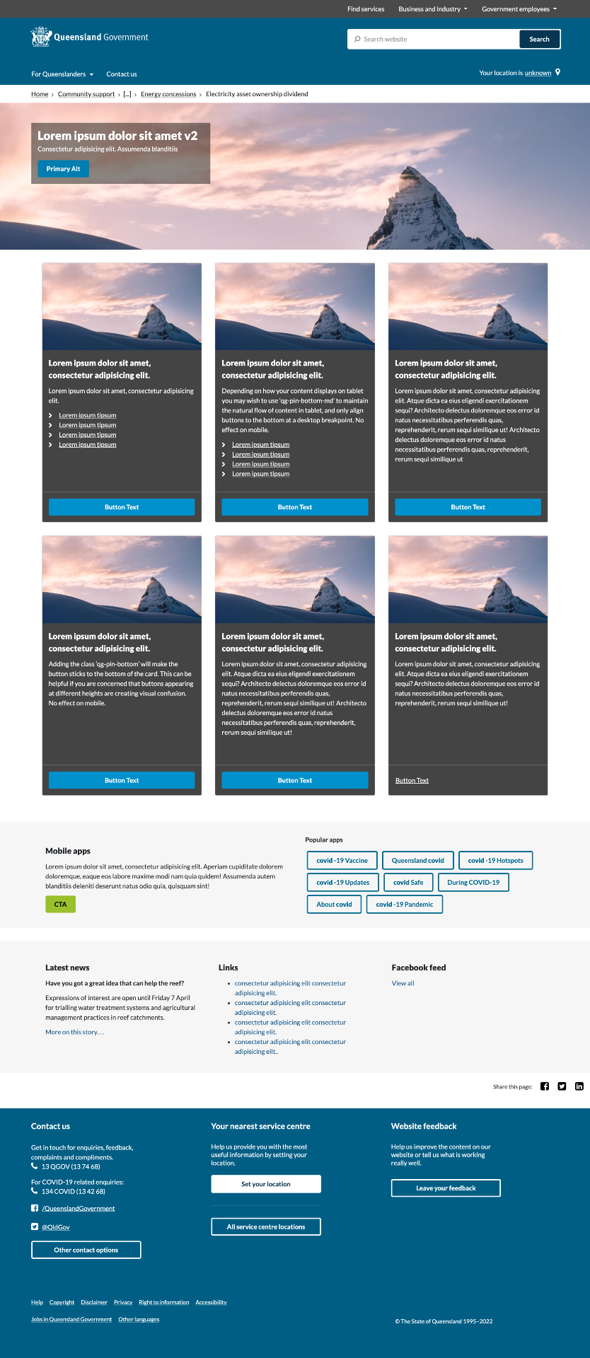 Aggregation page template full view preview
