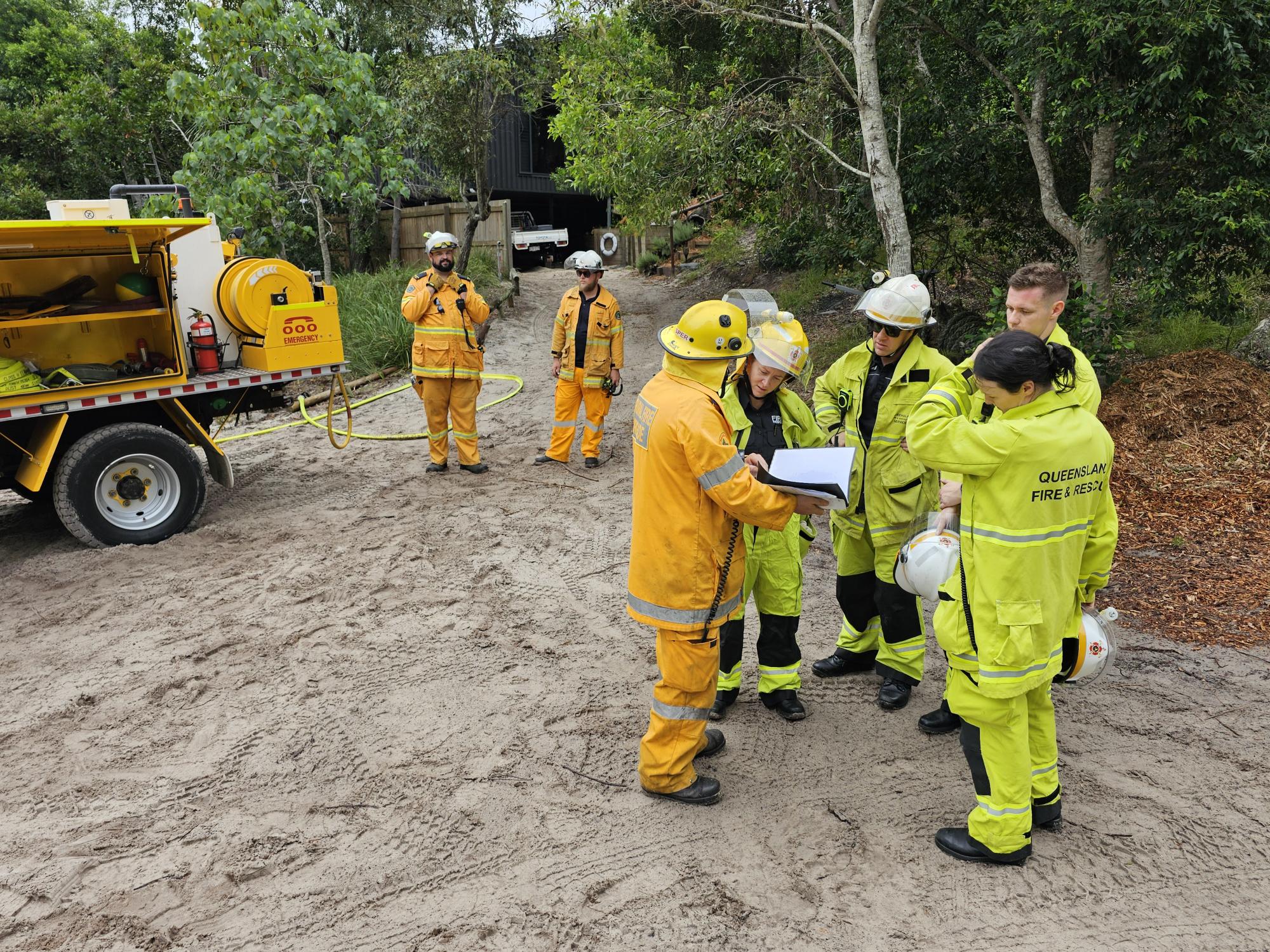Firies on the beach