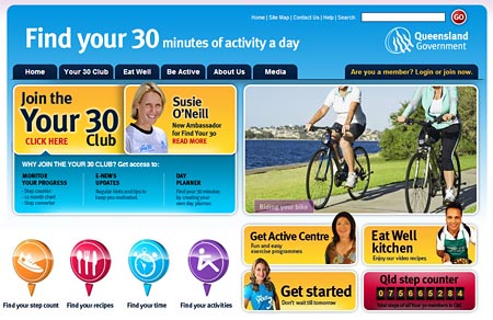 With images are turned on &ndash; the links within the site navigation are visible and identifiable