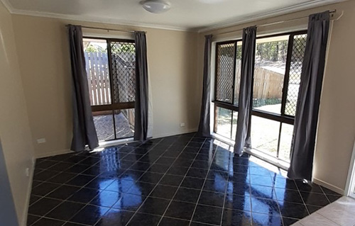 Woodford Correction Centre curtains installed in social housing.