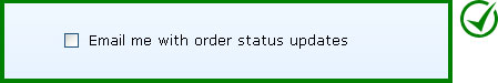 Correct: The user has to actively opt-in to receive email notifications. 
