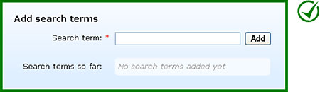 Correct implementation: With the 'Continue' button removed the user only has one primary action. This makes the path to completion clear and obvious.