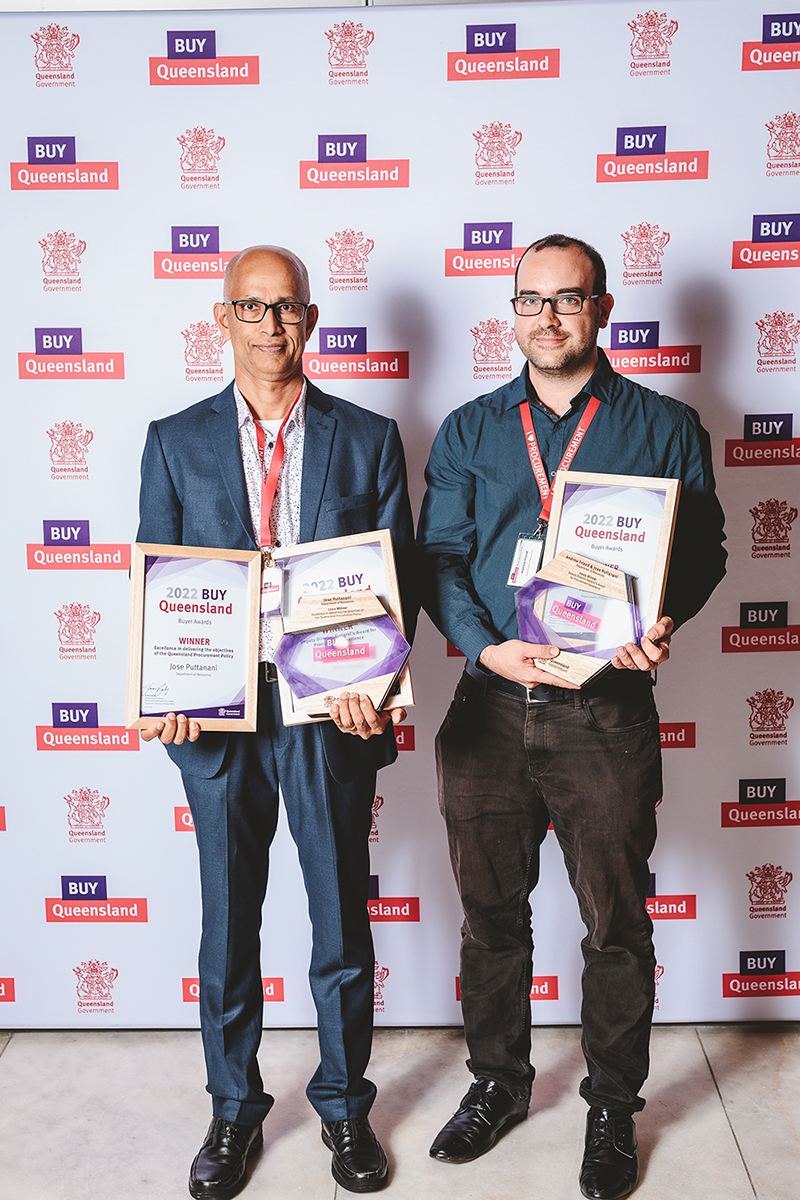 Photo of staff from Department of Resources with their Buyer Awards