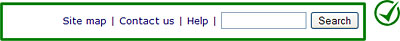 Correct implementation of site utilies (site map, contact us, help, search box) Correct implementation of site utilies (site map, contact us, help, search box)