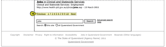 Figure shows the display format of the URL, with no hyperlinking or underlining